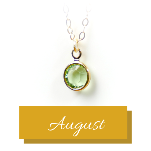 Golden birthstone | August | Remembrance jewellery
