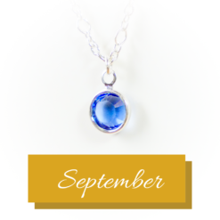 Silver birthstone | September | Remembrance jewellery
